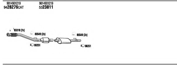 WALKER MBH15008 Exhaust System